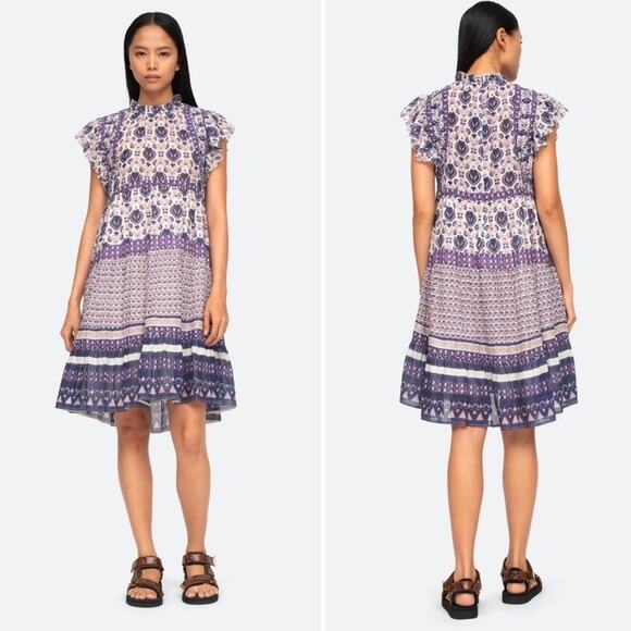 Sea New York Dresses & Skirts - Sea New York Brigitte Border Dress in Violet